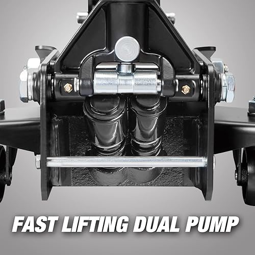 Miniatura 6 de ROAD DAWG ATZ830027HD Torin hidráulico de bajo y alto perfil profesional plegable de grado profesional con bomba de elevación rápida, capacidad de 3