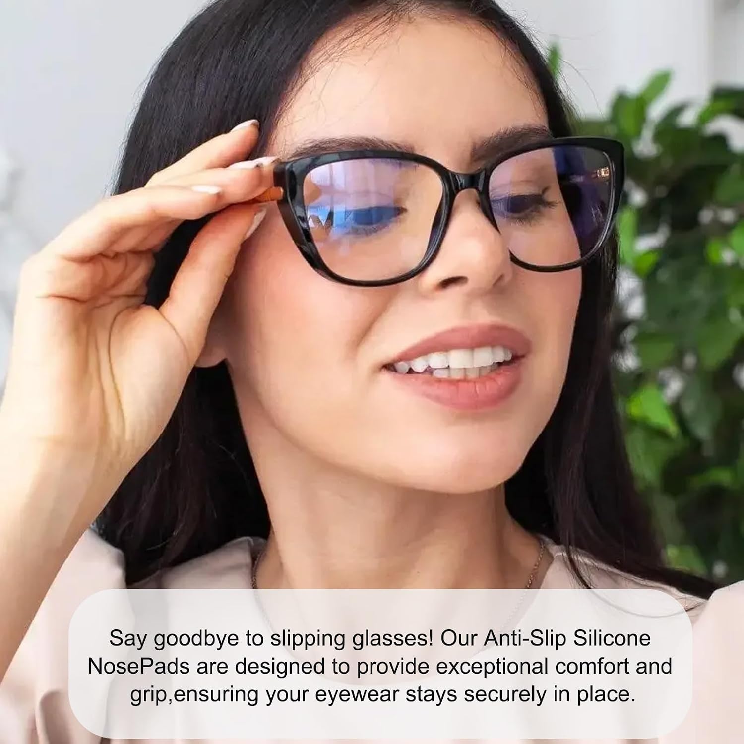 30 Eyeglass Nose Pads, Anti-Slip Adhesive Silicone Nose Pads for Glasses, Soft Comfortable Nose Bridge Pads, Universal Fit for Eyeglasses & Sunglasses, Easy to Apply (Clear