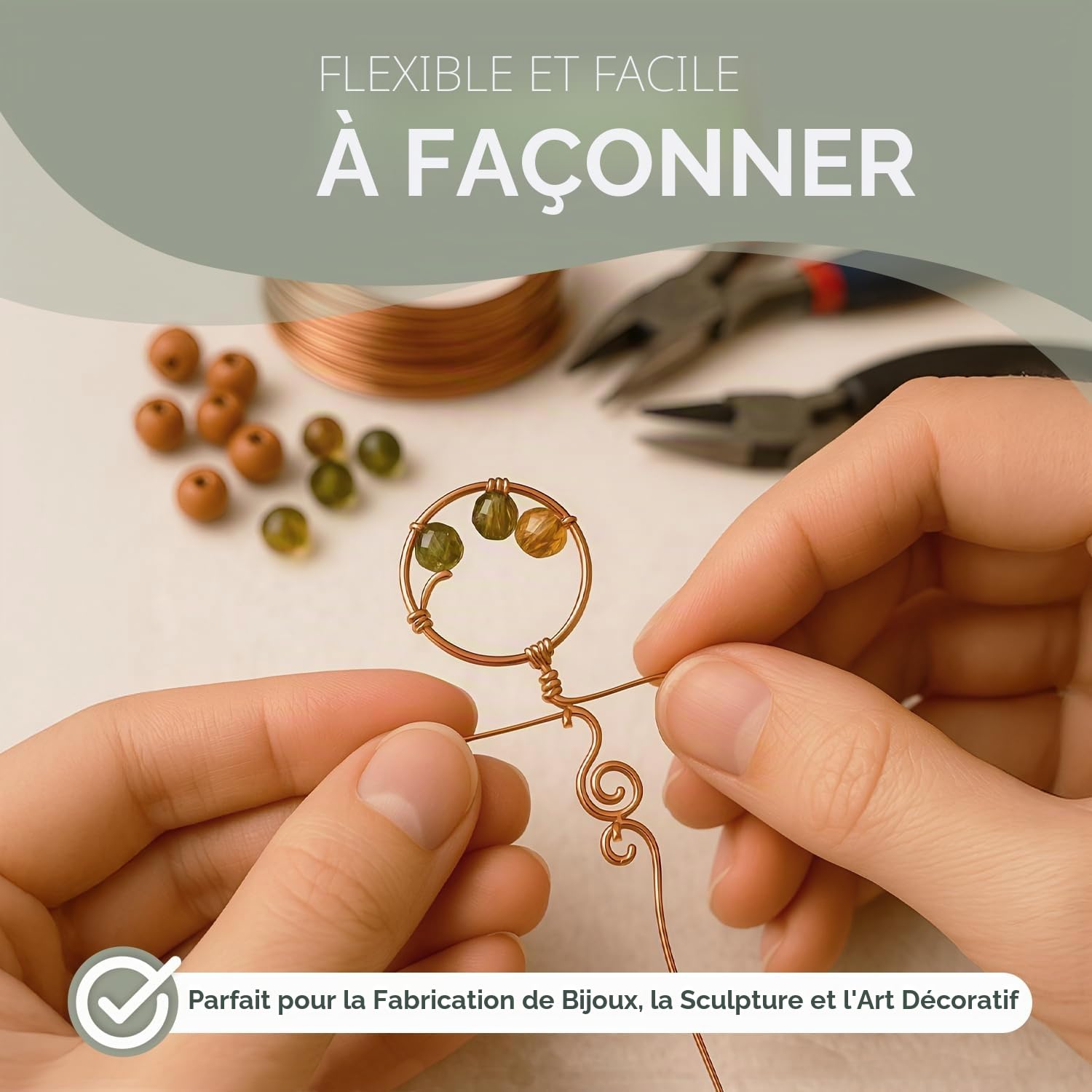 Fil de cuivre - 2 mm de calibre 12 5 m pour sculpture, fabrication florale, bijoux, tissage et emballage, fil électrolytique, 99 % pur