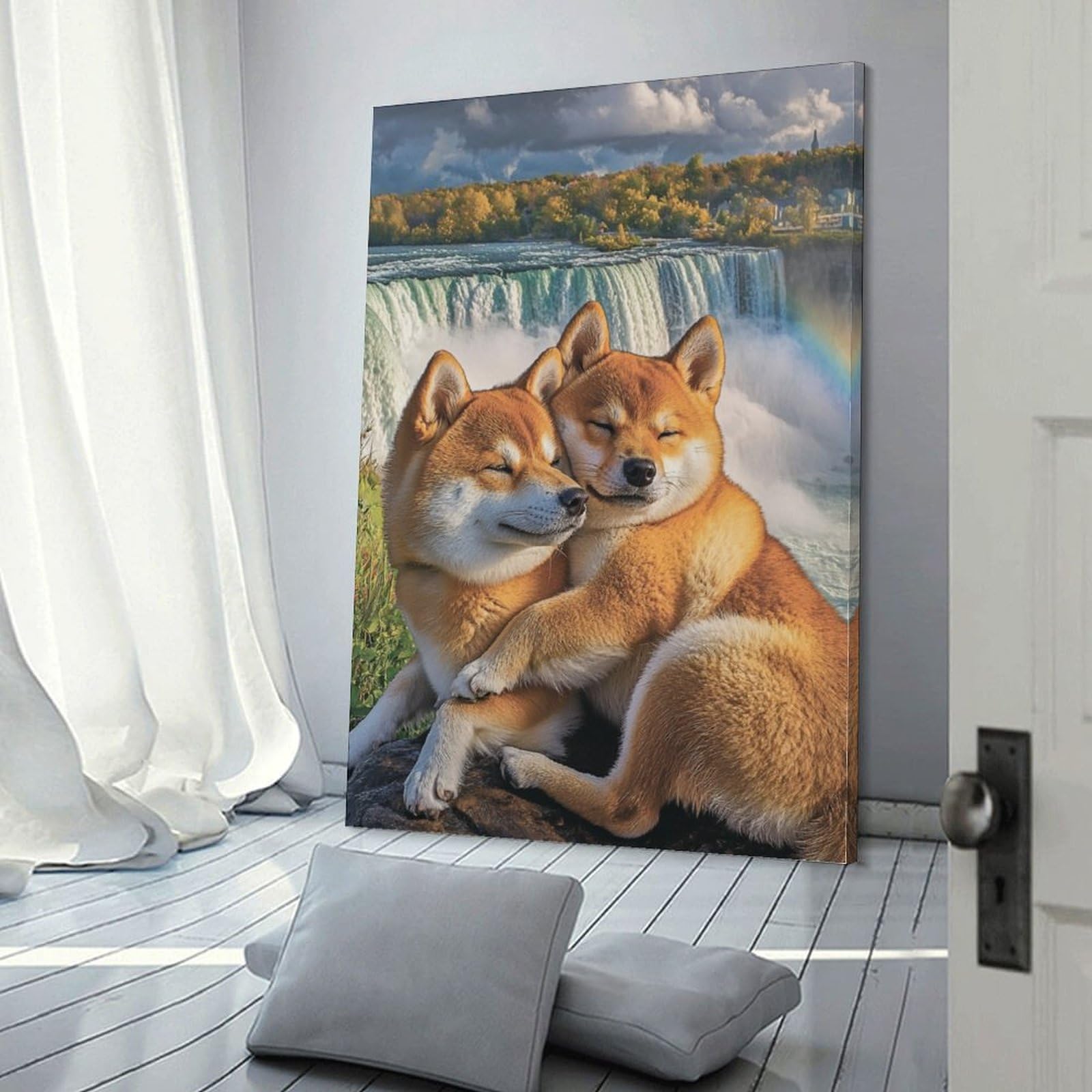 LKBASOEGD Chien Akita Murale Décoration Murale Image Sur Toile Tableau Impression Sur Toile Pour Salon Chambre Décorations 16x24inch(40x60cm LKBASOEGD Chien Akita Murale Décoration Murale Image Sur Toile Tableau Impression Sur Toile Pour Salon Chambre Décorations 16x24inch(40x60cm