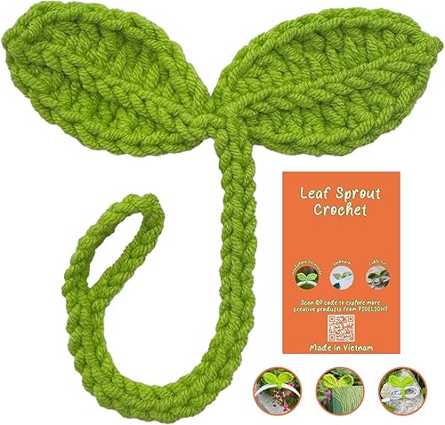 PIDELIGHT Lucky - Brote de hojas de ganchillo hecho a mano, accesorios multifuncionales de ganchillo con hilo de algodón para manualidades,