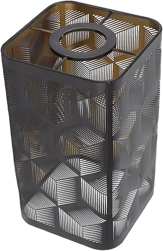 Pantallas de lámpara de repuesto para lámparas de mesa, pantallas decorativas modernas E27 E26, pantalla cuadrada desmontable de metal, pantalla de