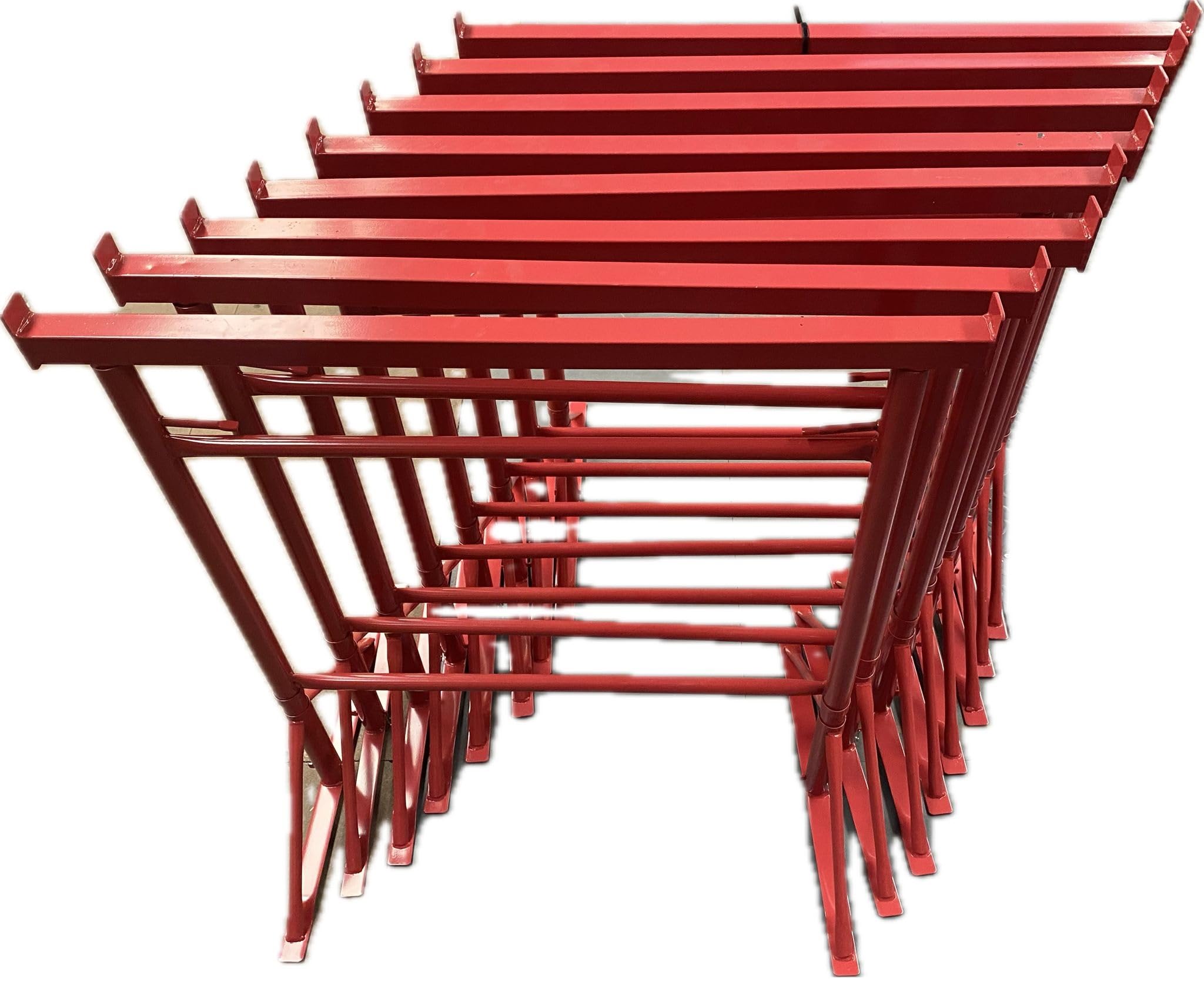 8X Size.3 Heavy Duty Metal Trestle Stands | Adjustable Height | Folding Sawhorse Stand for Woodworking Carpentry Garage Workshop Stable Steel Construction