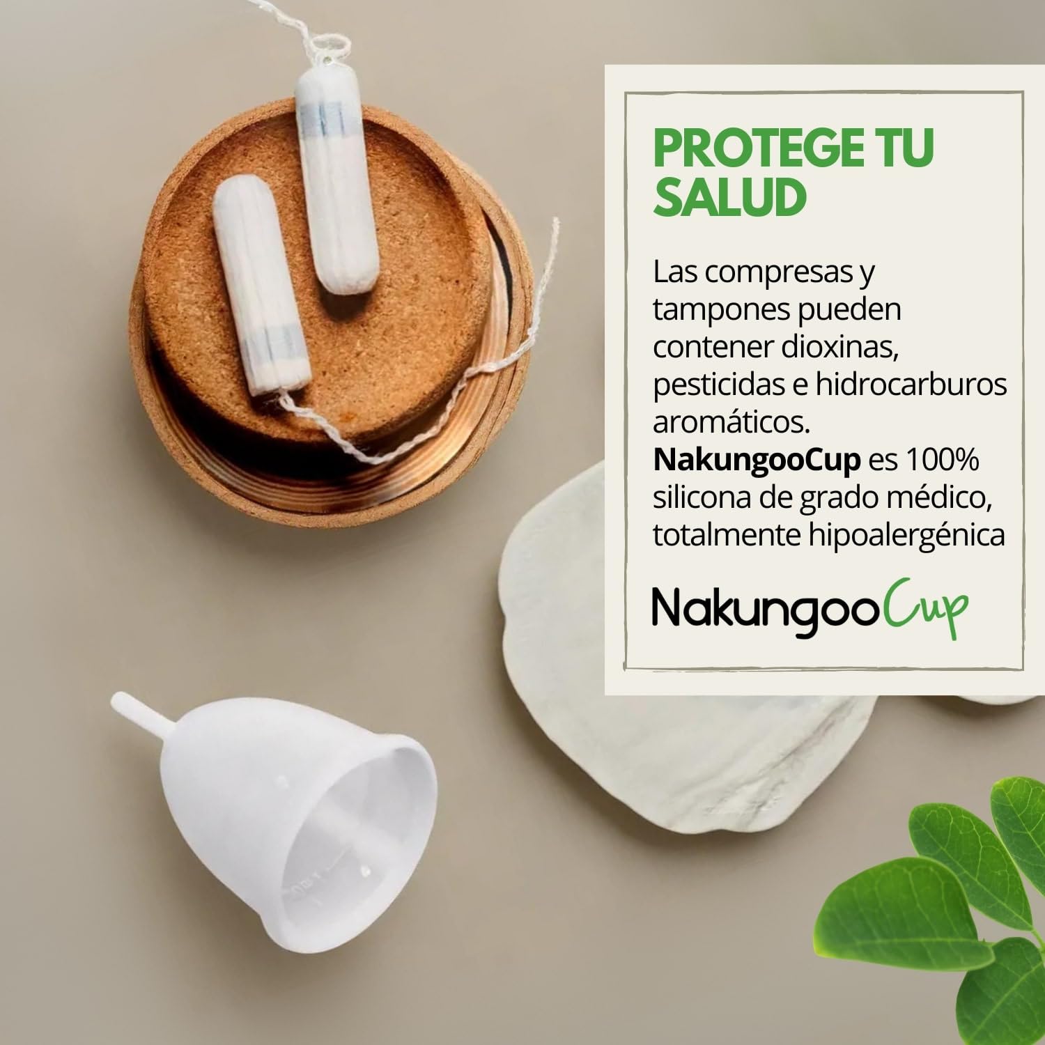 Nakungoo Cup Copa Menstrual Suave 100% Silicona Medica Certificada, Hipoalergenica, Reutilizable, Ecologica para Flujo Abundante | Starter Kit 2 Tallas (S y L) con Vaso Esterilizador, Bolsa y Cepillo