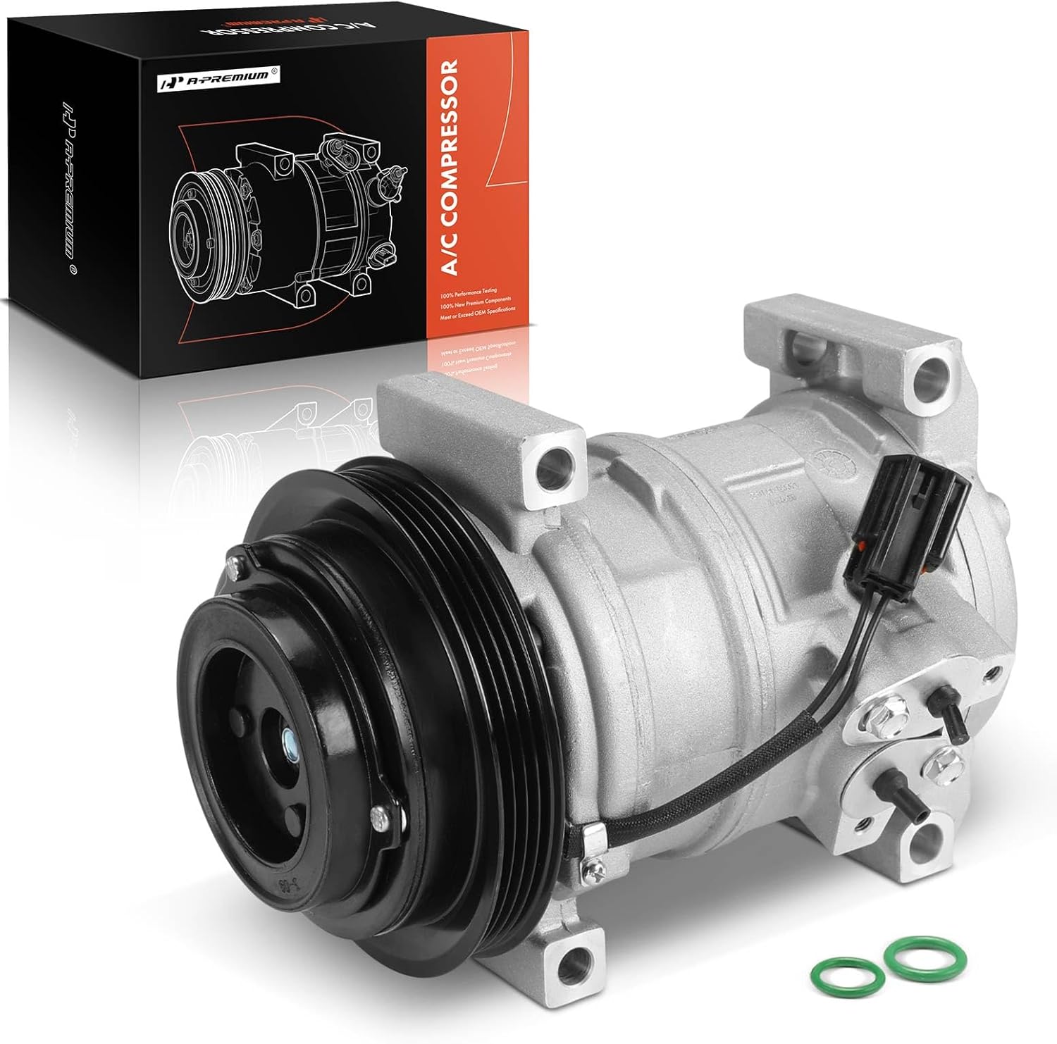 A-Premium Air Conditioner AC Compressor with Clutch Compatible with Cadillac CTS 3.6L 5.7L 6.0L 6.2L 2004-2015