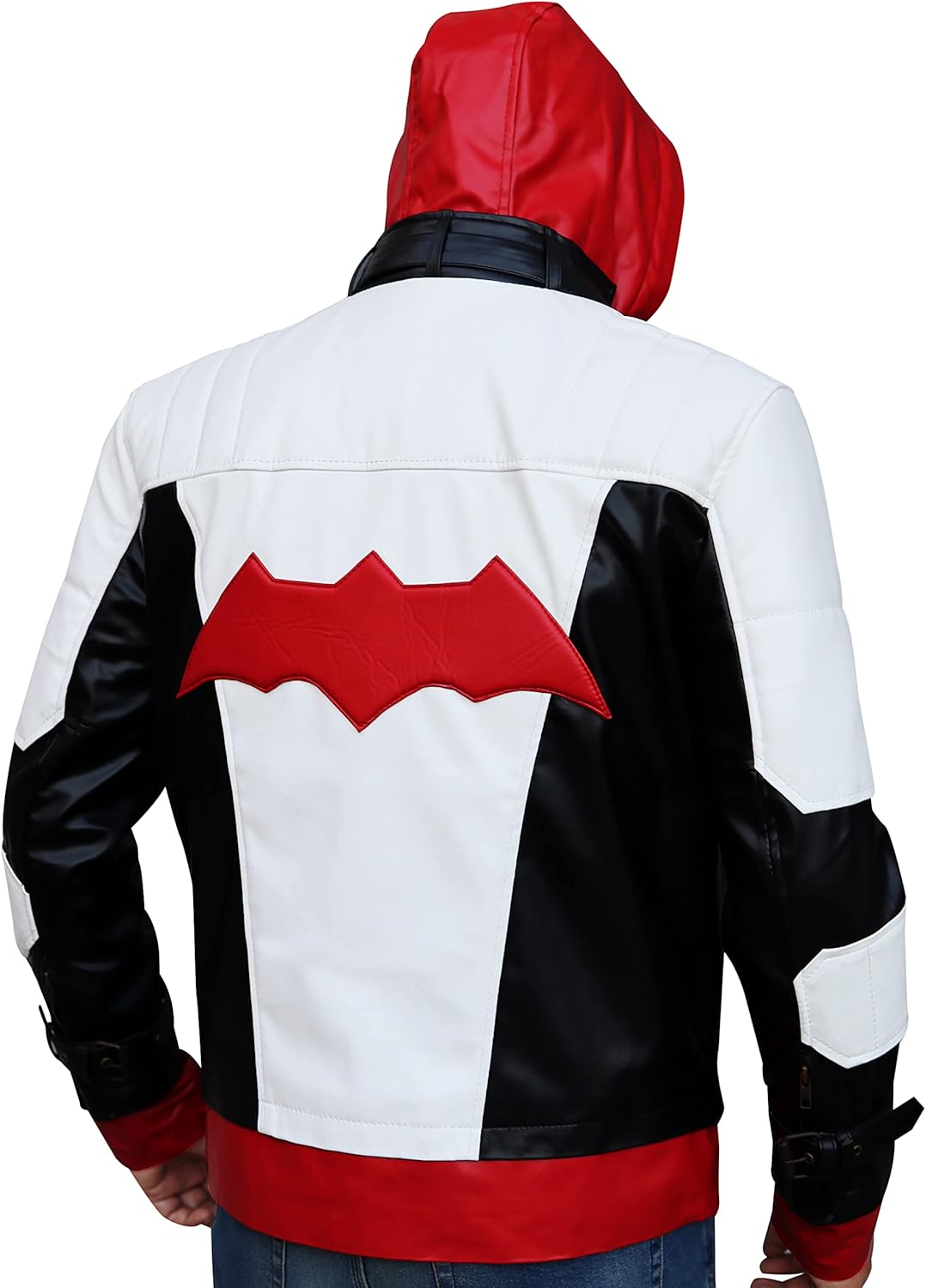 Red Hood Jacket - Red Hood Motorcycle Jacket and Vest 2 in 1 - Image 4