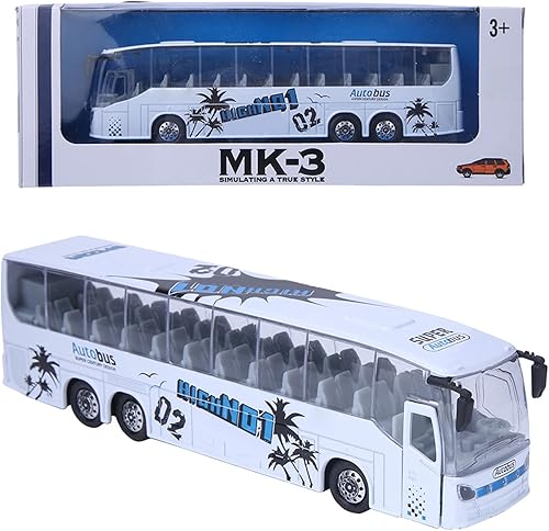 SPYMINNPOO Juguetes de autobús para niños, modelo de autobús 150, juguete de aleación fundido a presión, juguete con luz y música para niños, regalo