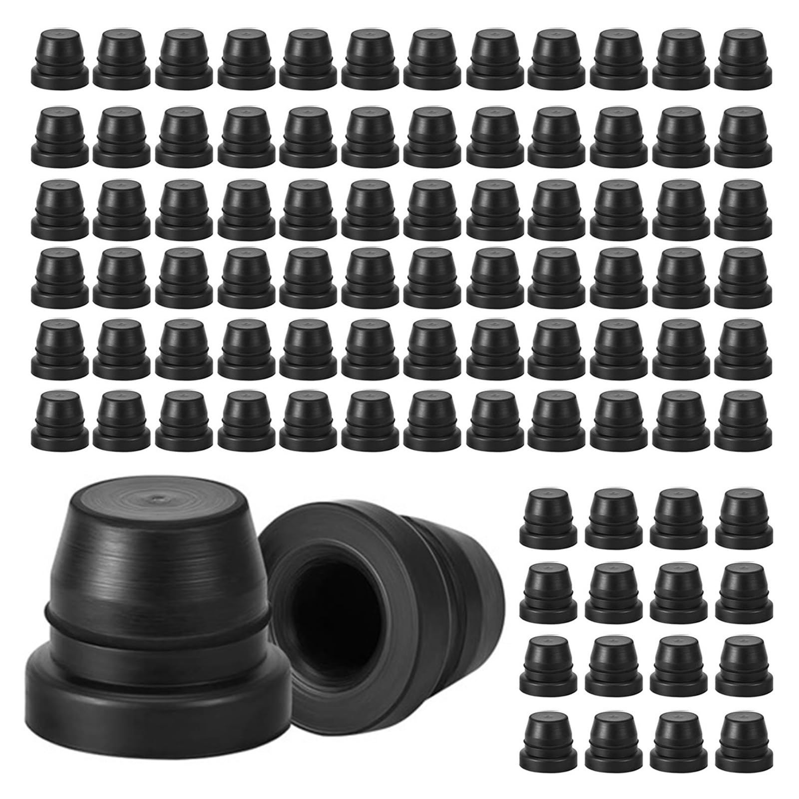 Jazuaiao 100Pcs Rubber Caps Caliper Seal Covers Guard For Brake Pumps Caliper Exhaust Screws Scooter Motorcycle Use Rubber Seal