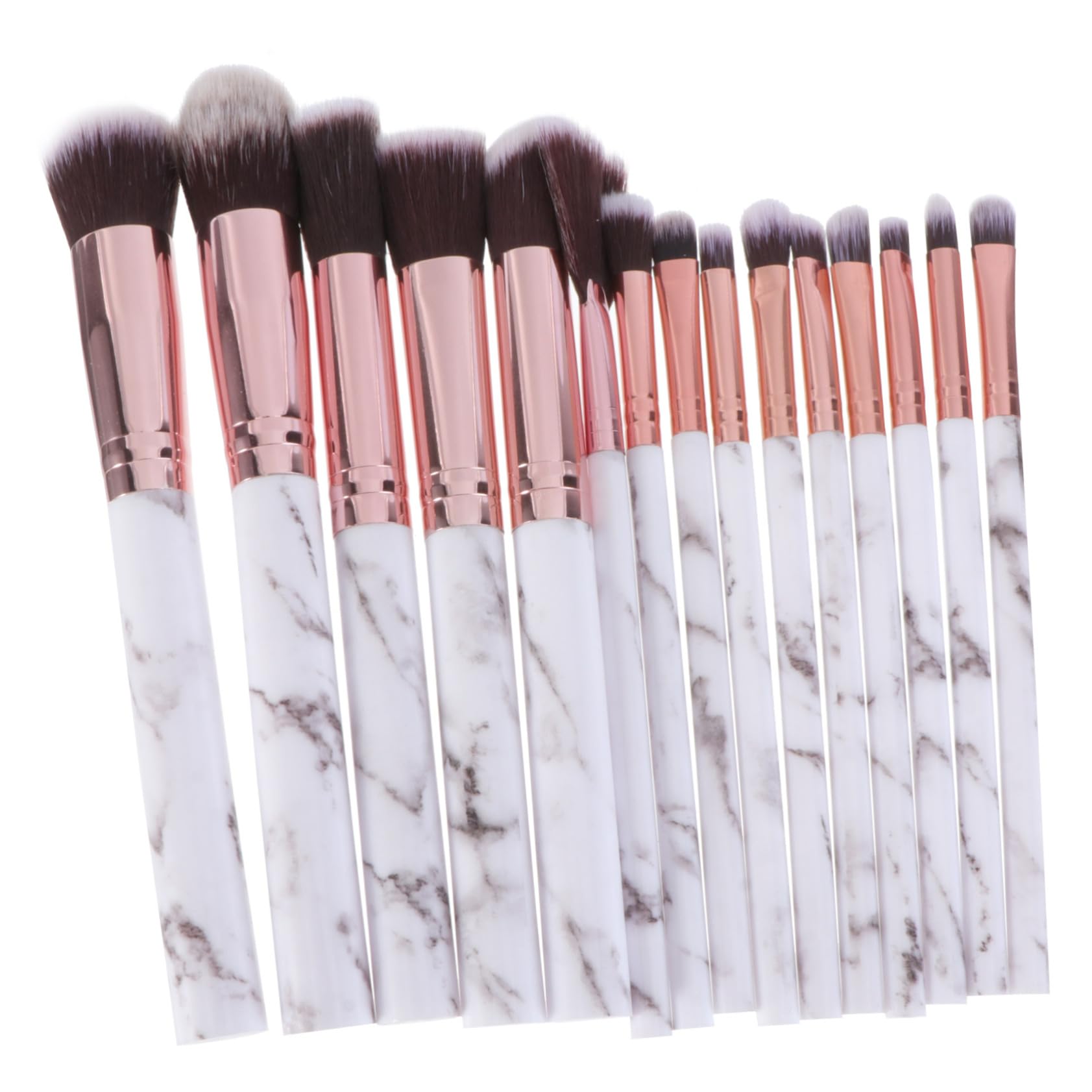 DOITOOL Juego De 30 Brochas De Maquillaje Con Mango De Mármol Y Cerdas De Nailon Para Un Aspecto Natural Para Uso Diario Kit De Brochas Y Borlas De Maquillaje Para Mujeres.