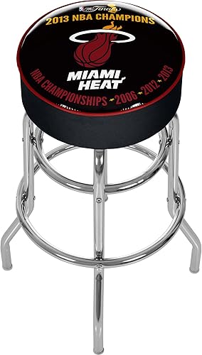 NBA Miami Heat 2013 NBA Champions Taburete giratorio acolchado