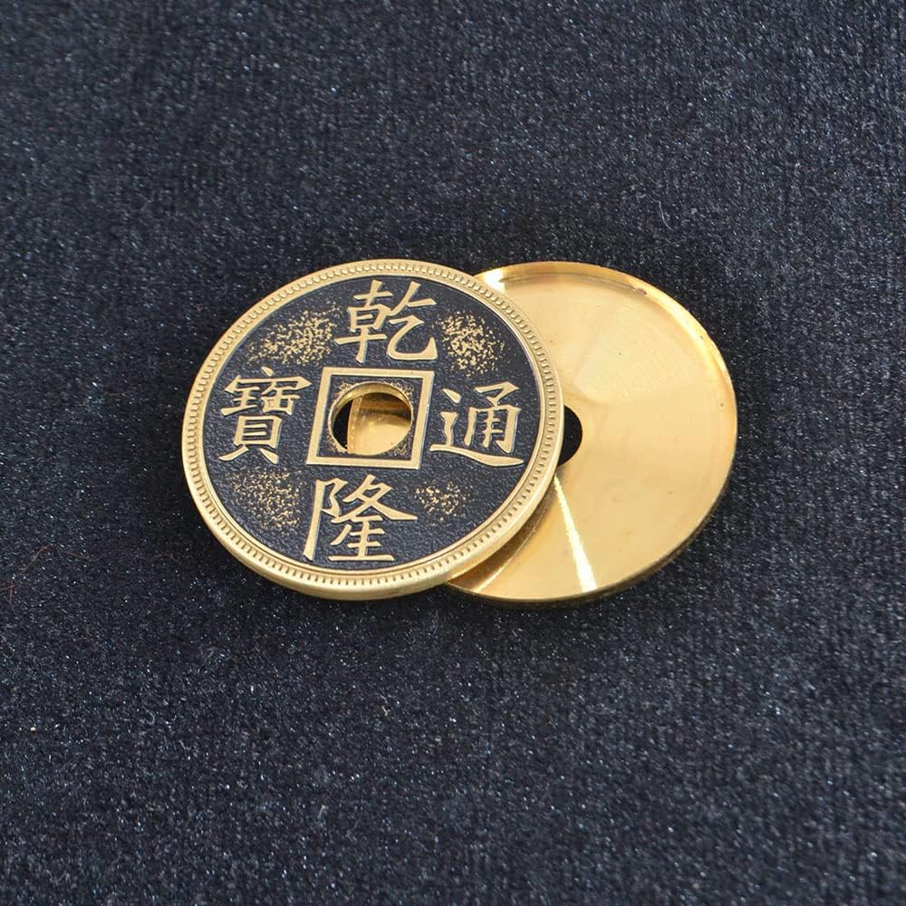 SUMAG Super Chinese Coin Set (Qianlong, Morgan Size) Magic Tricks Coin Appear Vanish Magic Close up Illusions Gimmick Props Mentalism