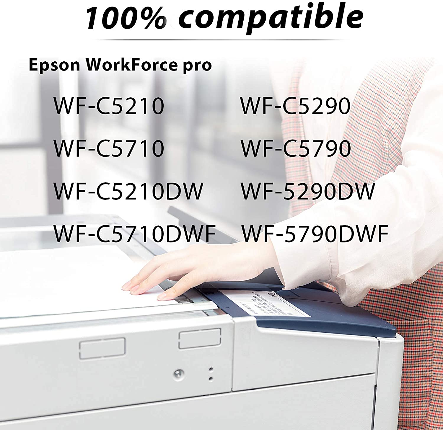 Jagute T9451,Cartucce di ricambio per Epson T9451 T9452 T9453 T9454, WF-C5710 WF-C5790 WF-C521210, colore nero 0 WF-C5. 290.