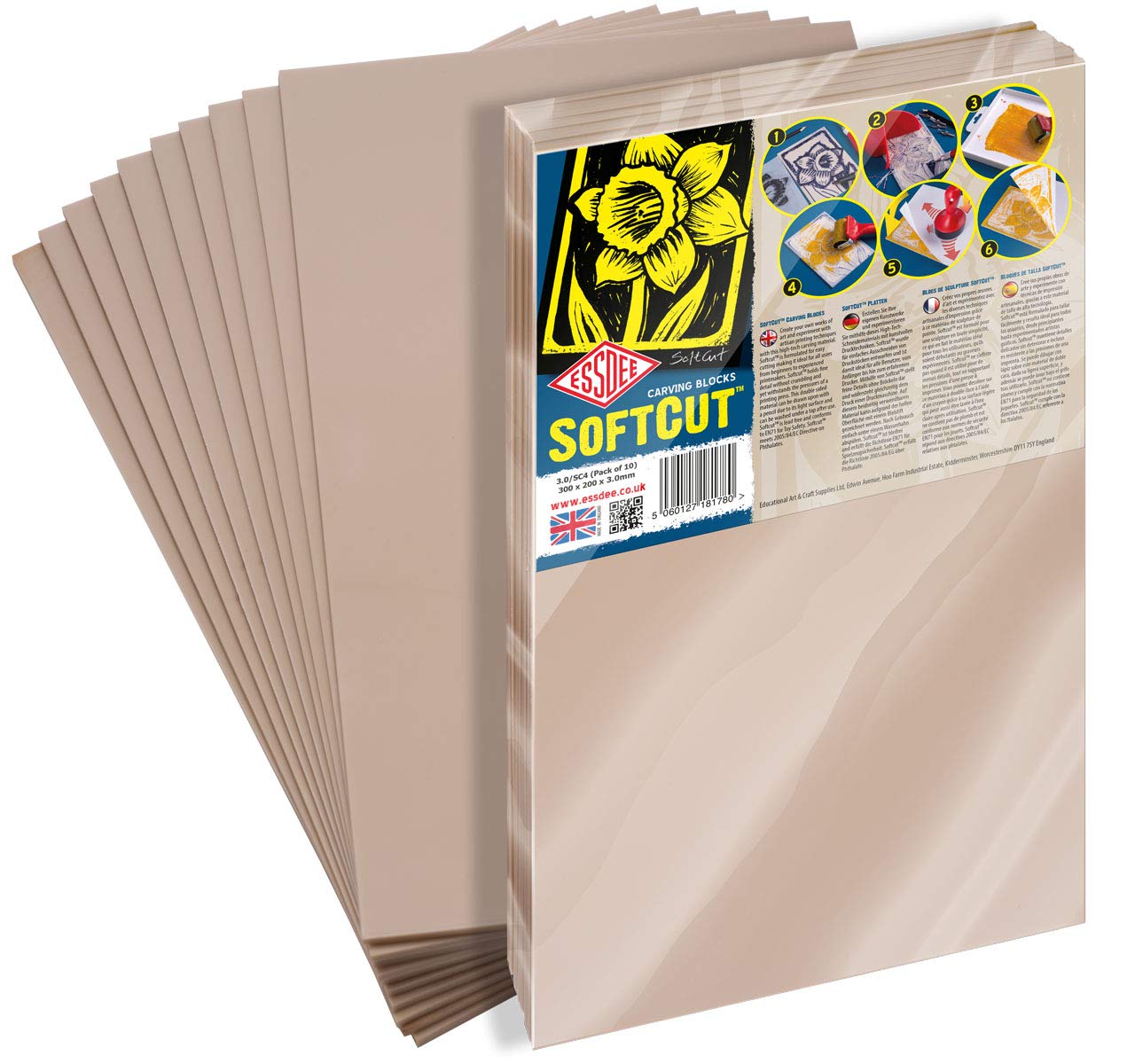 Toucan Lino Blocks 300 x 200mm 3.0mm Softcut