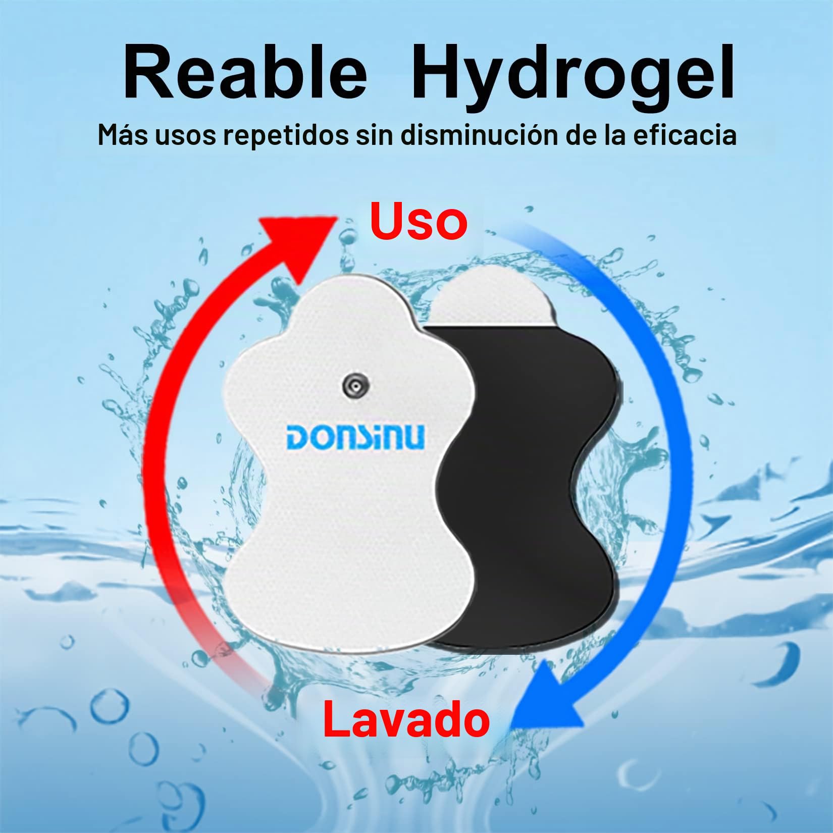 Paquete de 10 almohadillas de repuesto duraderas compatibles con Omron Tens Unit, 5 pares de almohadillas de repuesto para electroterapia