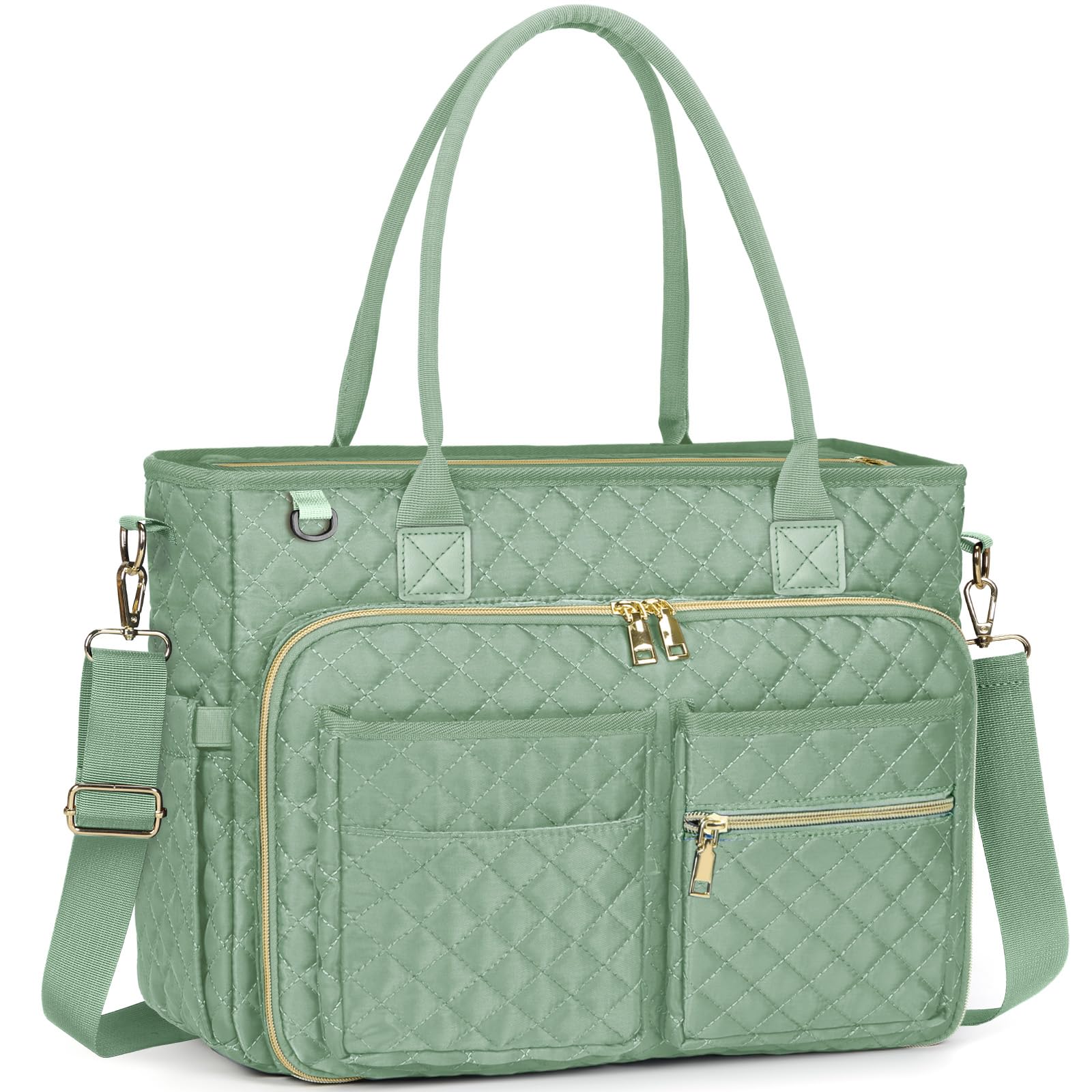 RAINSMORE Maletin Portátil Ordenador Mujer Bolso de Profesora Bolsa de Trabajo con Bolsillo Aislante para Universidad Enfermera Profesora Shopper Oficina