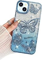 Vista 25 de BITOBE Diseñada para iPhone 16 Pro Max, Bonita Funda de Mariposa 3D Delgada con Chapado Brillante Reluciente de Lujo para Mujeres y Niñas Protectora