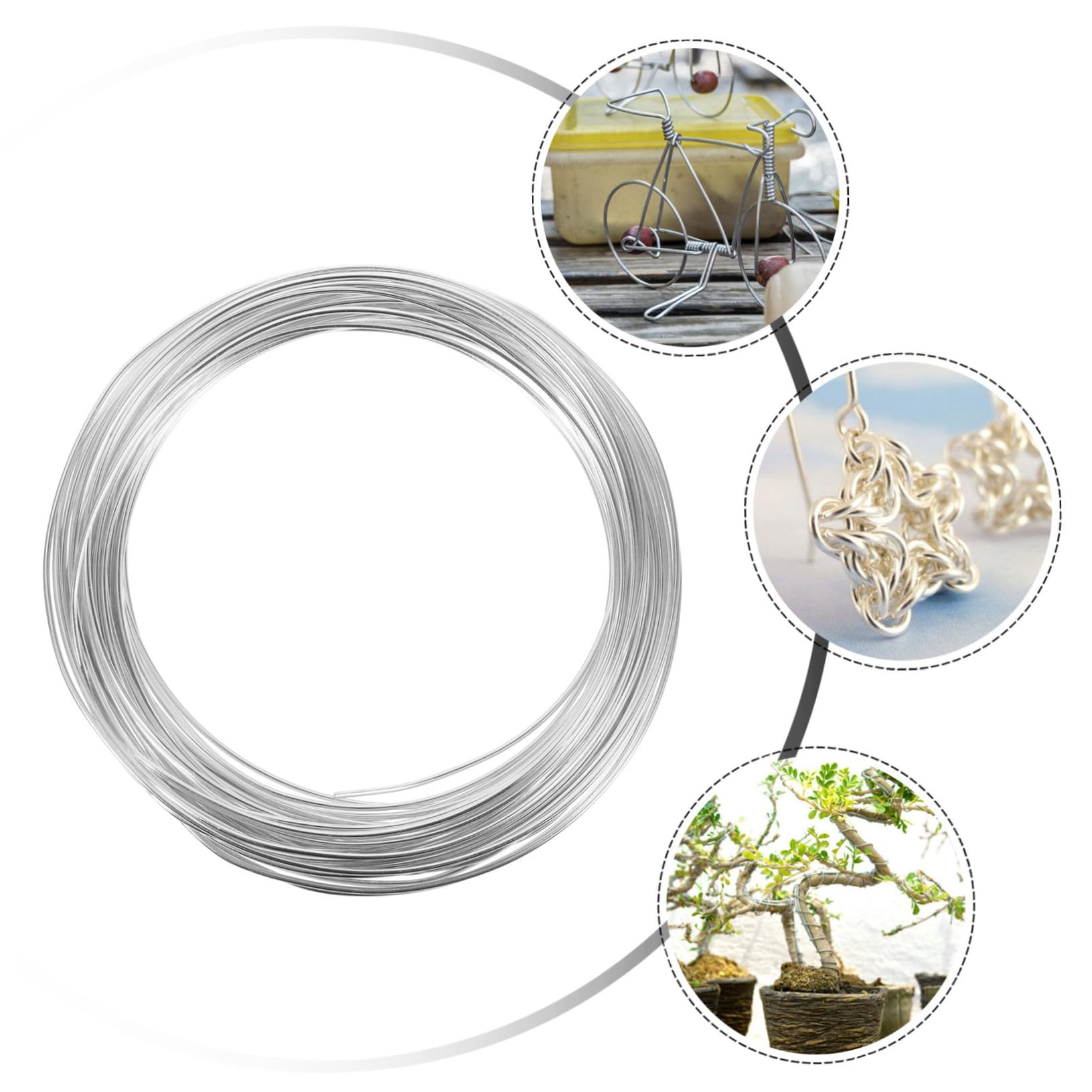 Hohopeti Gardening Bonsai Wires 10 Rolls 1mm Aluminum Multi-Color Ideal for DIY Projects Bonsai Care