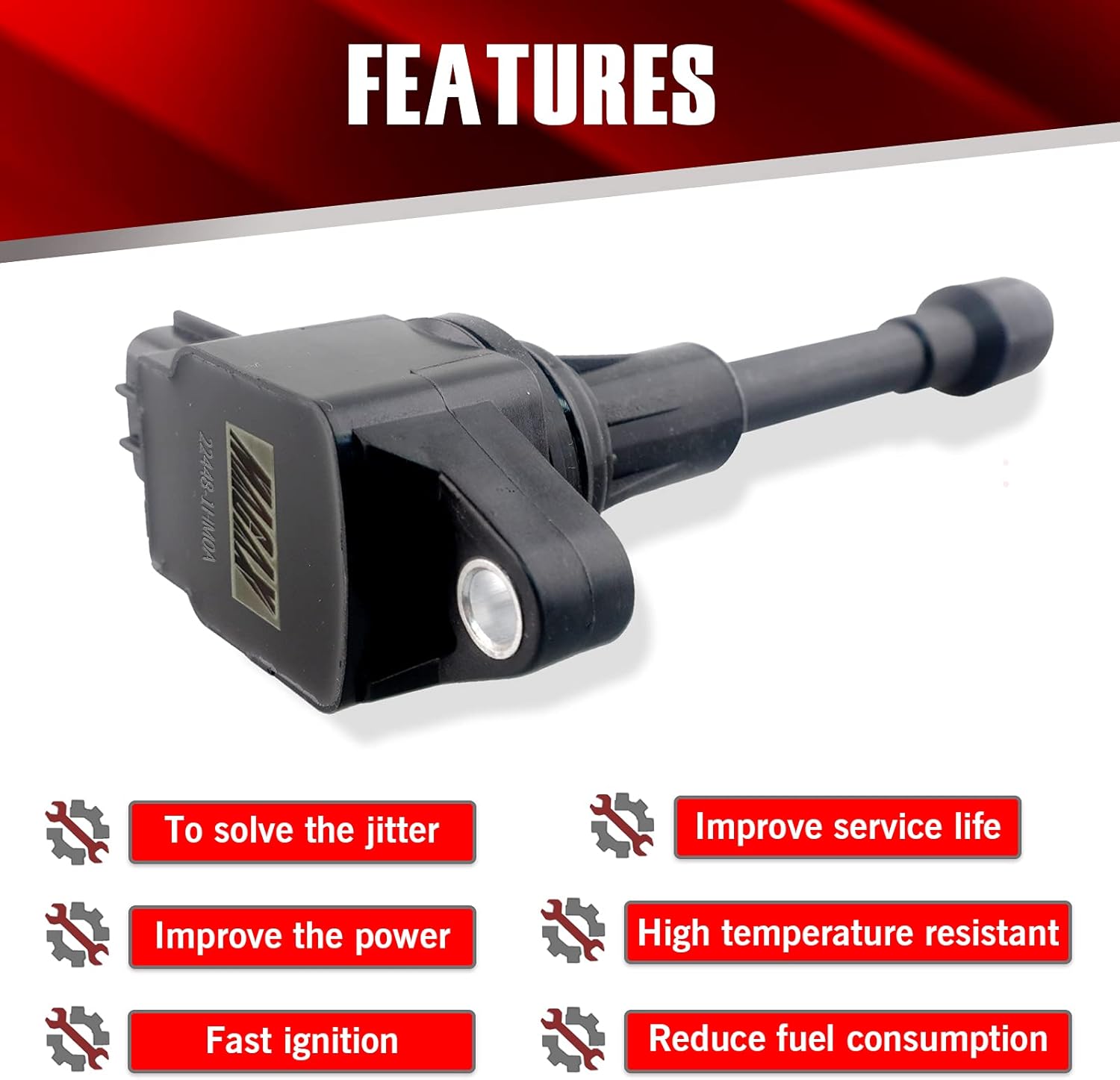 Set of 4 Ignition Coils C1696 UF549 5C1753 Compatible with 2008-2017 Nissan Sentra Altima Cube Rogue Versa Infiniti FX50 M56 QX60 NV200 NV350 Pathfinder - 1.6L 1.8L 2.5L 5.0L 5.6L