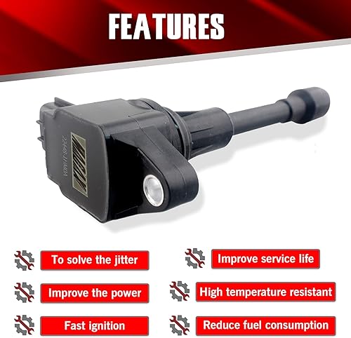 Miniatura 3 de Juego de 4 bobinas de encendido C1696 UF549 5C1753 compatibles con Nissan Sentra Altima Cube Rogue Versa Infiniti FX50 M56 QX60 NV200 NV350