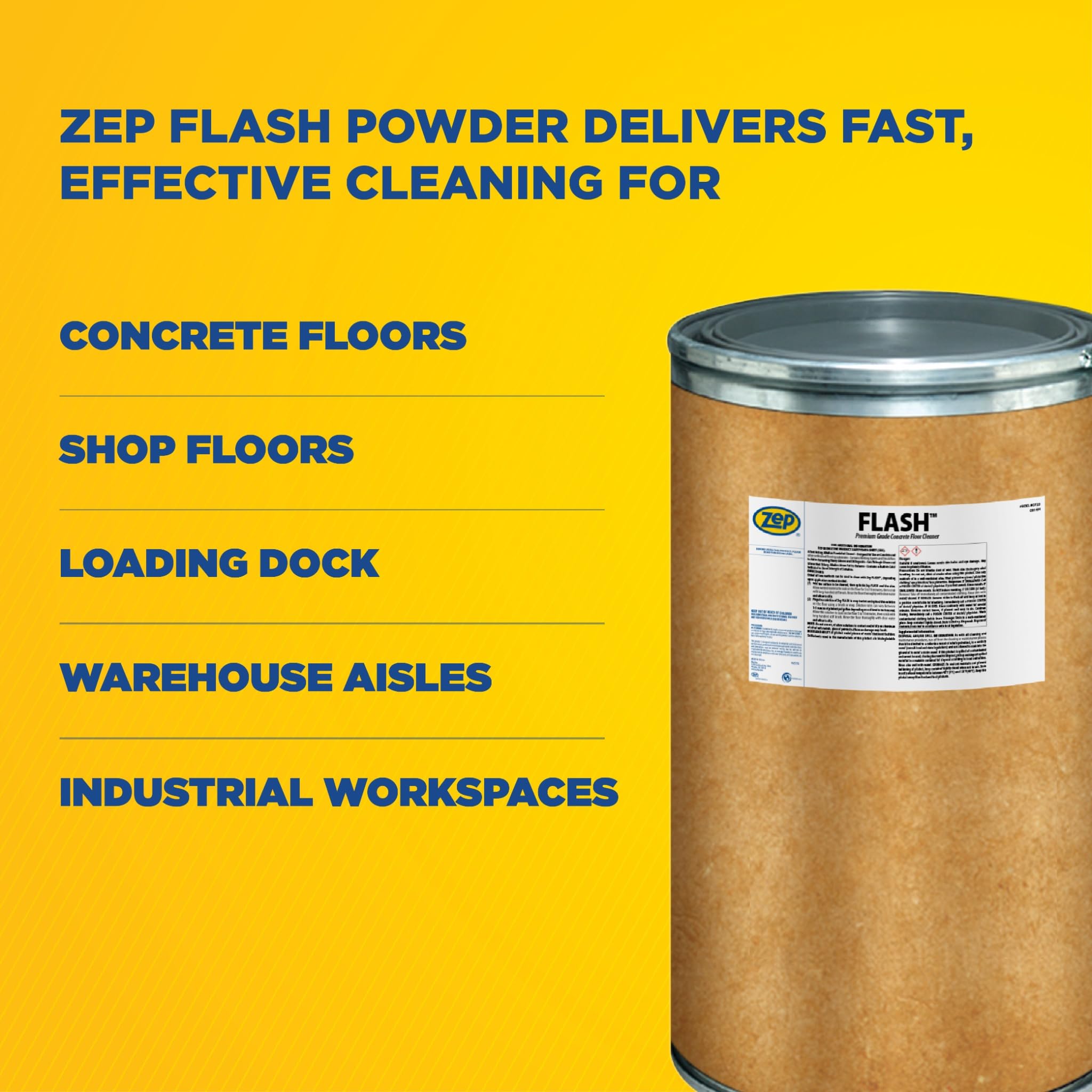 Amazon.com: Zep Flash Powdered Concrete Floor Cleaner - 125lb