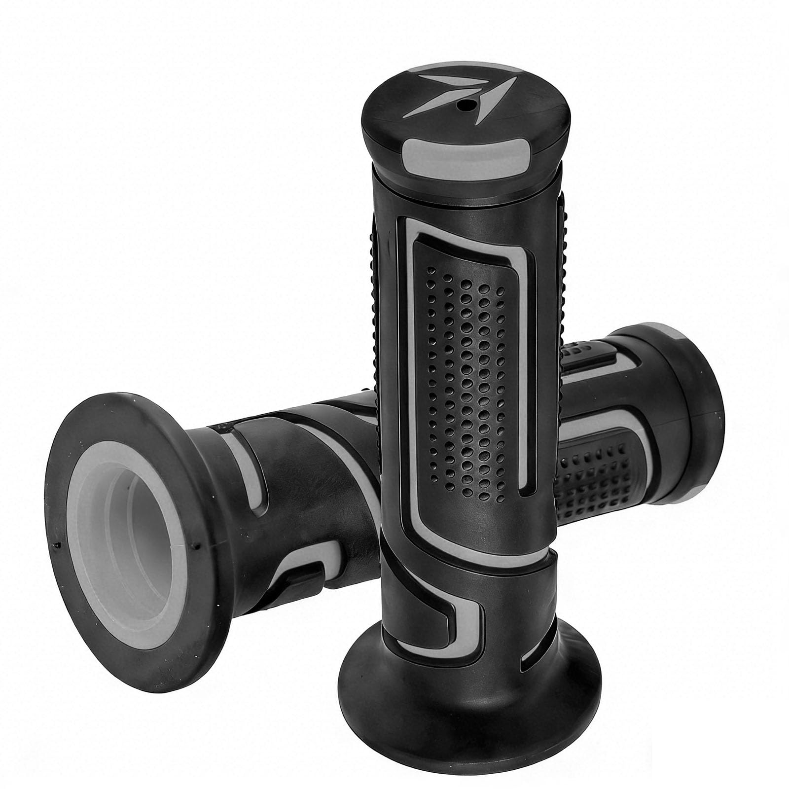 Puños universales para deportes de motor de 7/8 pulgadas, mangos de motocicleta Pro Dirt Pit Bike compatibles con Yamaha Honda Kawasaki ATV Pocket Bikes BMW Suzuki Mini Quads (Gris)