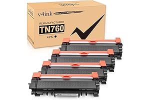 v4ink Compatible TN760 Toner Replacement for Brother TN760 TN-760 TN730 TN770 Toner...
