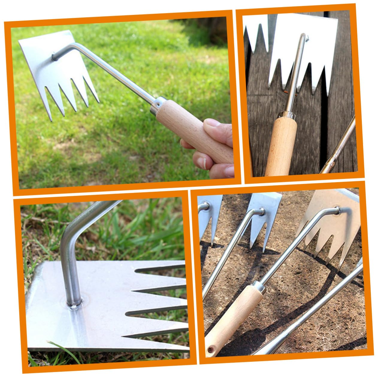 ifundom 4 Stück Ergonomischer Hand Unkrautstecher und Leichtes Robustes Gartenwerkzeug für Müheloses Entfernen Wurzeln für Gartenliebhaber