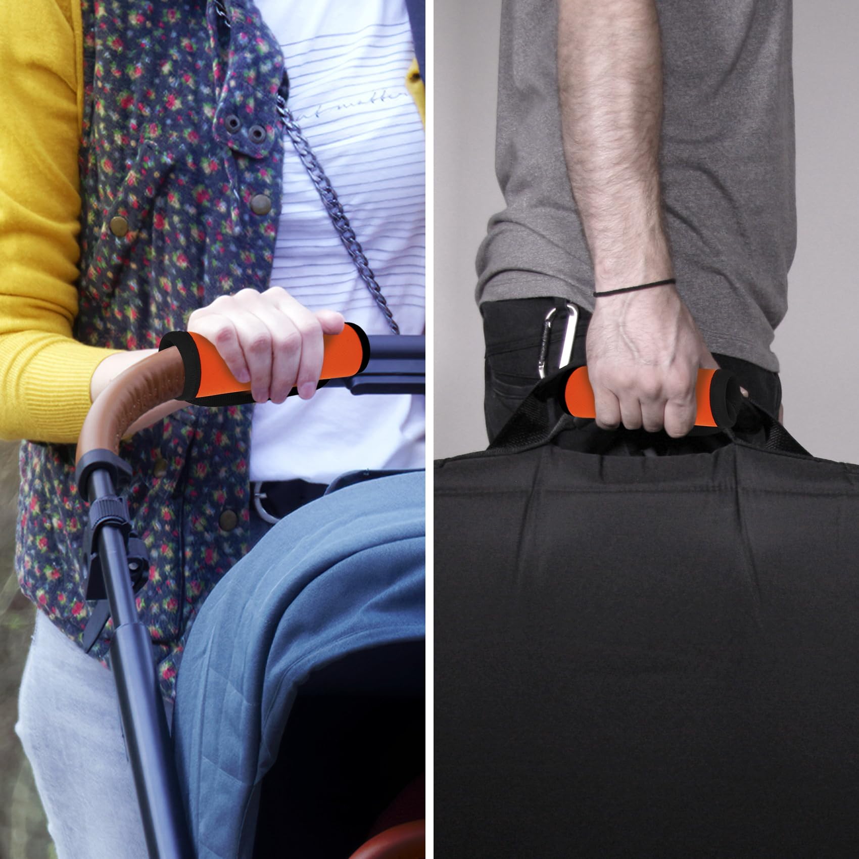 2 fundas para asa de equipaje, 5.5 x 6 pulgadas, identificadores de equipaje para maletas, identificador de maleta para avión, viajes, crucero, viajes (naranja)