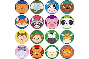 Adorable Round Woodland Animal Roll of Stickers for Kids