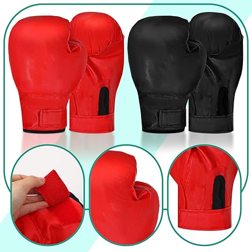 Miniatura 3 de Syhood Juego de 6 pares de guantes de entrenamiento de boxeo para hombres y mujeres principiantes, guantes de boxeo profesionales a prueba de golpes
