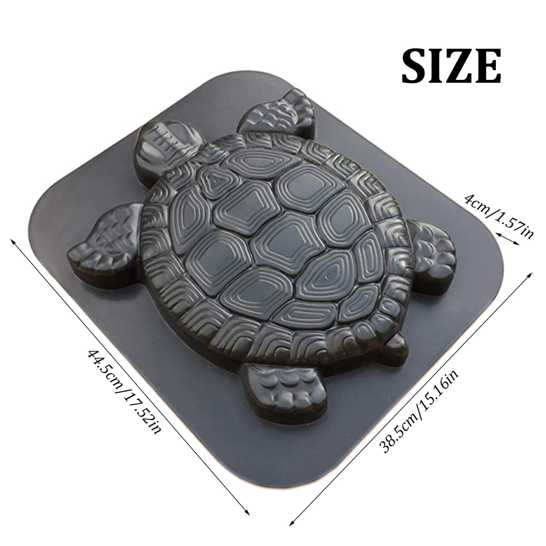 Moules en béton DIY Forme de tortue Moules de tremplin pierre Réutilisables Décor jardin personnalisé Moule chaussée tortue pour la statue d'artisanat, le béton d'accueil, le tremplin