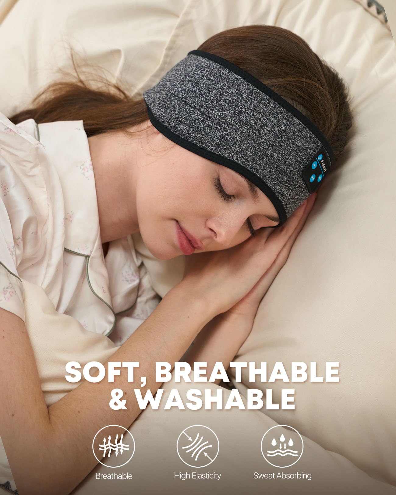 Auriculares para Dormir con Diadema Bluetooth para Dormir, inalámbricos con cancelación de Ruido para Dormir de Lado, Siesta de Oficina, Viajes aéreos, relajantes, meditación