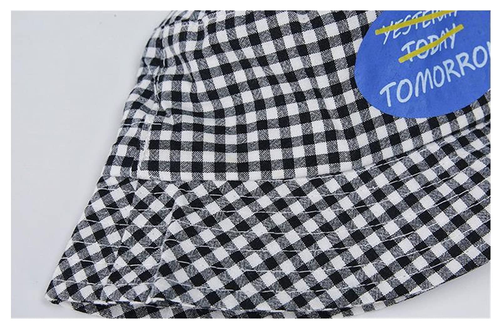 Kinder-Sommerhut, Kinder-Fischerhut, Jungen- und Mädchenhut, Gezeiten-Baby-Gitter-Beckenhut, Sommer, Frühling und Herbst, Baby-Druck, Sonnenschutz, Sonnenhut (Schwarz S 6 24M)