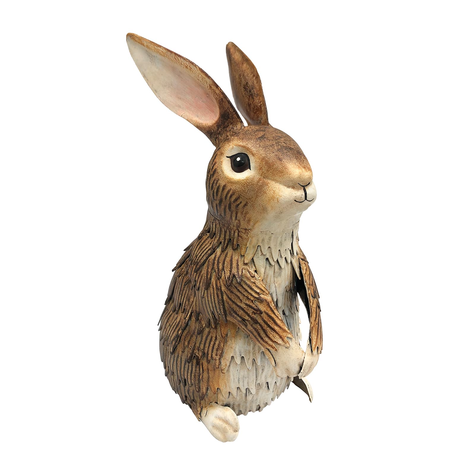 The Present Shop Brown Metal Inquisitive Rabbit, 37Cm X 16Cm X 20Cm