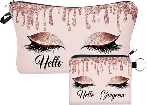 Bolsa de maquillaje para bolso, bolsas de cosméticos para mujer, regalo inspirador para mujer, pequeña bolsa de cosméticos divertida, bolsa de viaje
