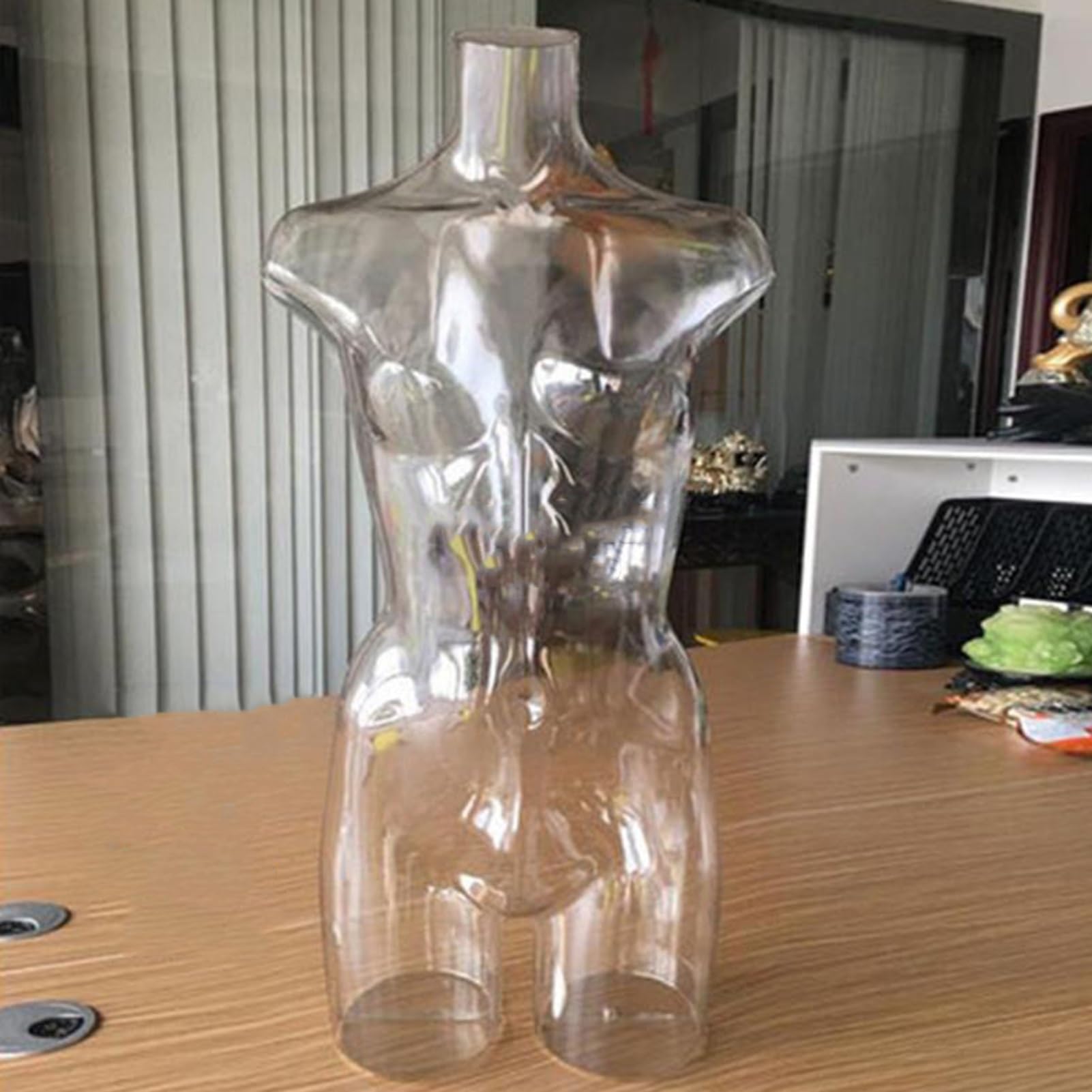 Mannequin Clear Plastic Female Mannequin Body Torso Half, Underwear Dress Form for Windowshop, Dress Jewelry Display Clothing Shops Model Manique Body