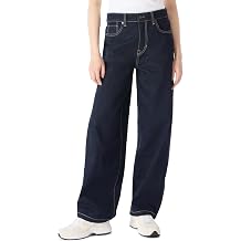 Buffalo David Bitton  Bella Baggy Fit Barrel Leg Mid Rise Jeans Rinse Wash