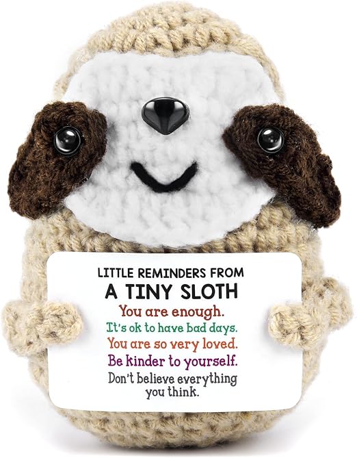 Amazon.com: ZLSPTK Positive Crochet Animals Sloth Emotional Support ...