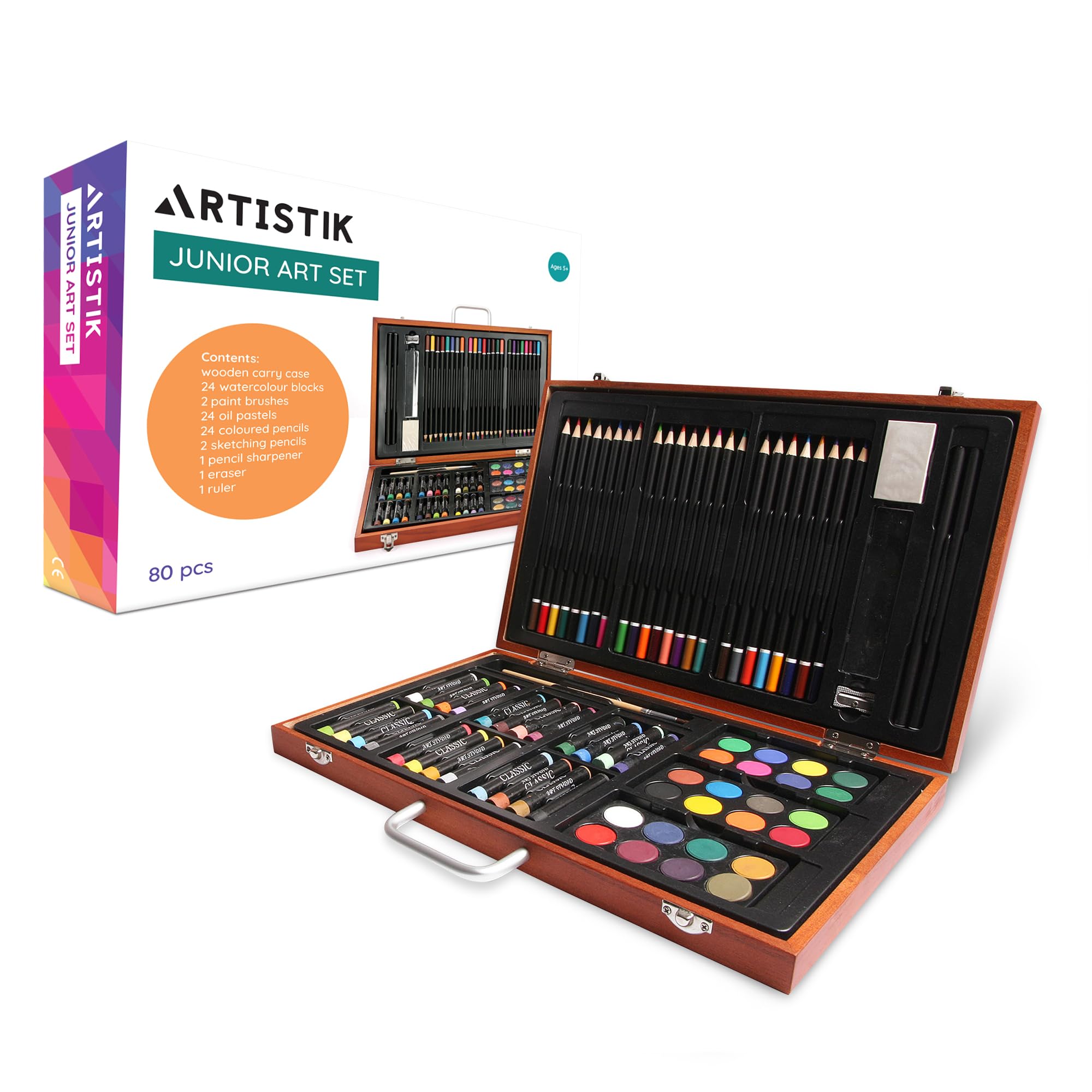 Amazon.com: ARTISTIK Junior Art Set – 80-Piece Kids Art Kit with