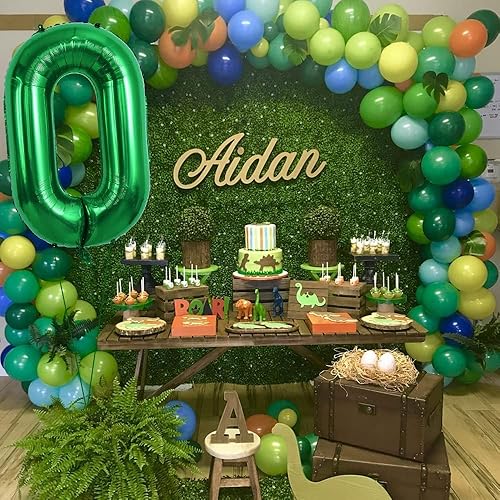 Vista 26 de TONIFUL Globo digital 2 verde de 40 pulgadas para decoración de cumpleaños, boda, fiesta de aniversario Número 2