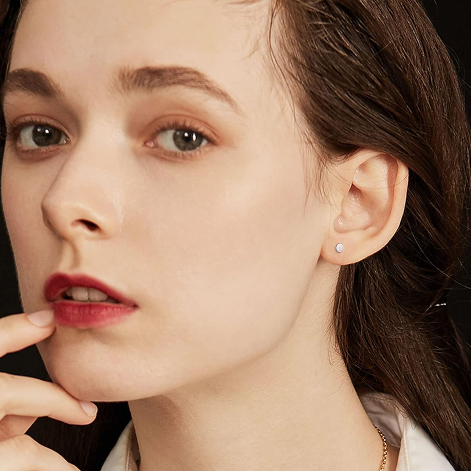 925 Sterling Silver Dot Stud Earrings | Small Simple Round Disc Stud Earrings | Tiny Flat Circle Hypoallergenic Cartilage Tragus Piercing Earrings Gifts for Women Men 2mm 3mm 4mm 5mm - Image 4