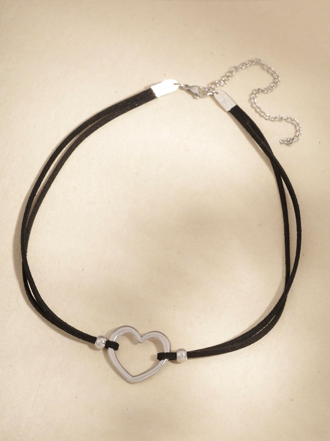 Sacina Black Heart Choker Necklace, Heart Necklace for Women, Black Choker, Boho Choker, Gothic Necklace, Valentine Gift, Christmas Jewelry Gift For Women - Image 7