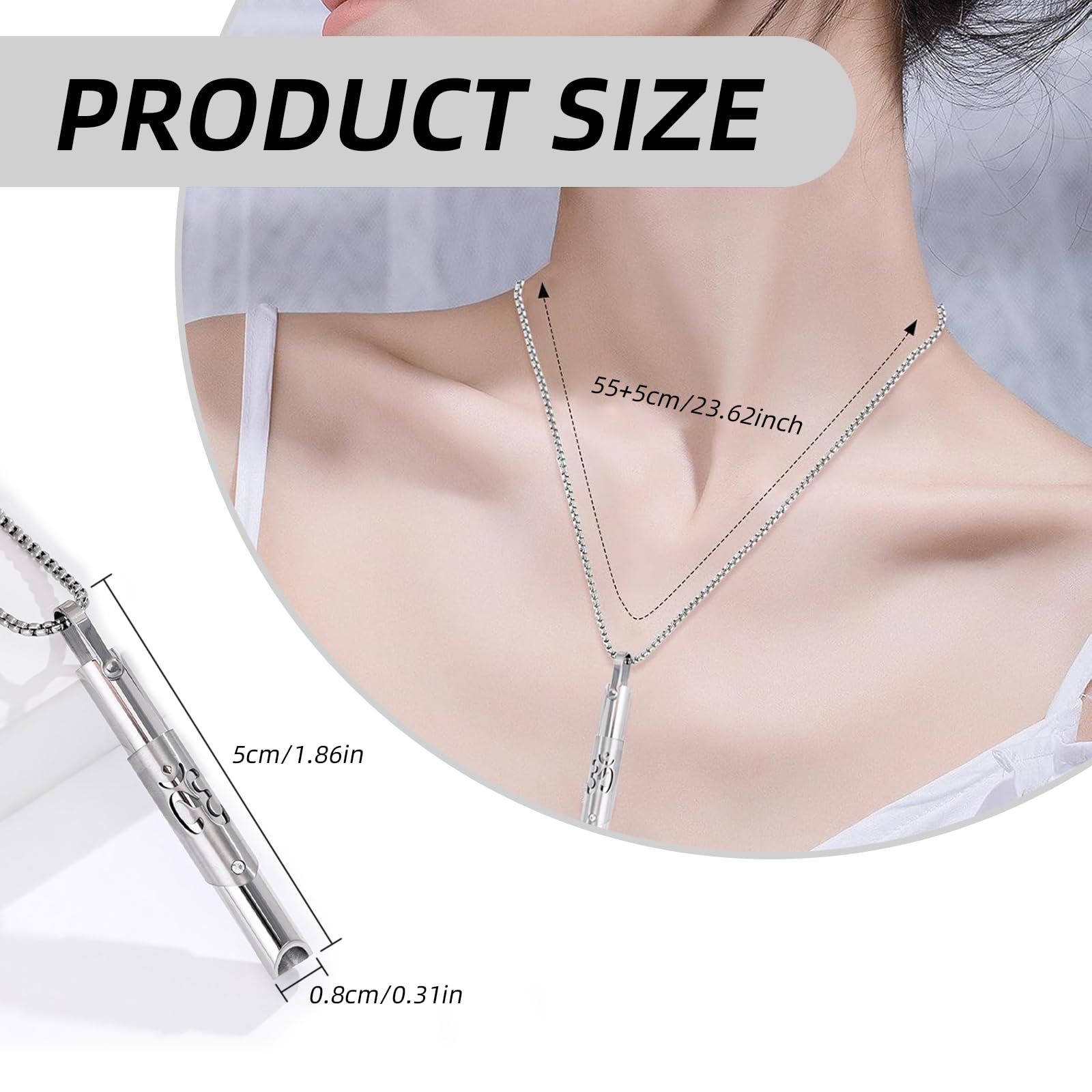 Breathing Necklace, Anxiety Relief Necklace, Stop Vaping Breath Link for  Stress Relief & Calm Carry, Whistle Aids Air Inhaler for ADHD Yoga  Meditation, Relax Gifts for Men Women (Silver) : Amazon.co.uk: Health