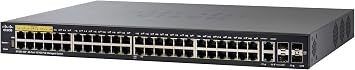 Cisco SF350-48P Managed Switch, 48 10/100 Ports, 382W PoE, 4 Gigabit Ethernet GbE Combo SFP, Limited Lifetime Protection SF350-48P-K9-UK
