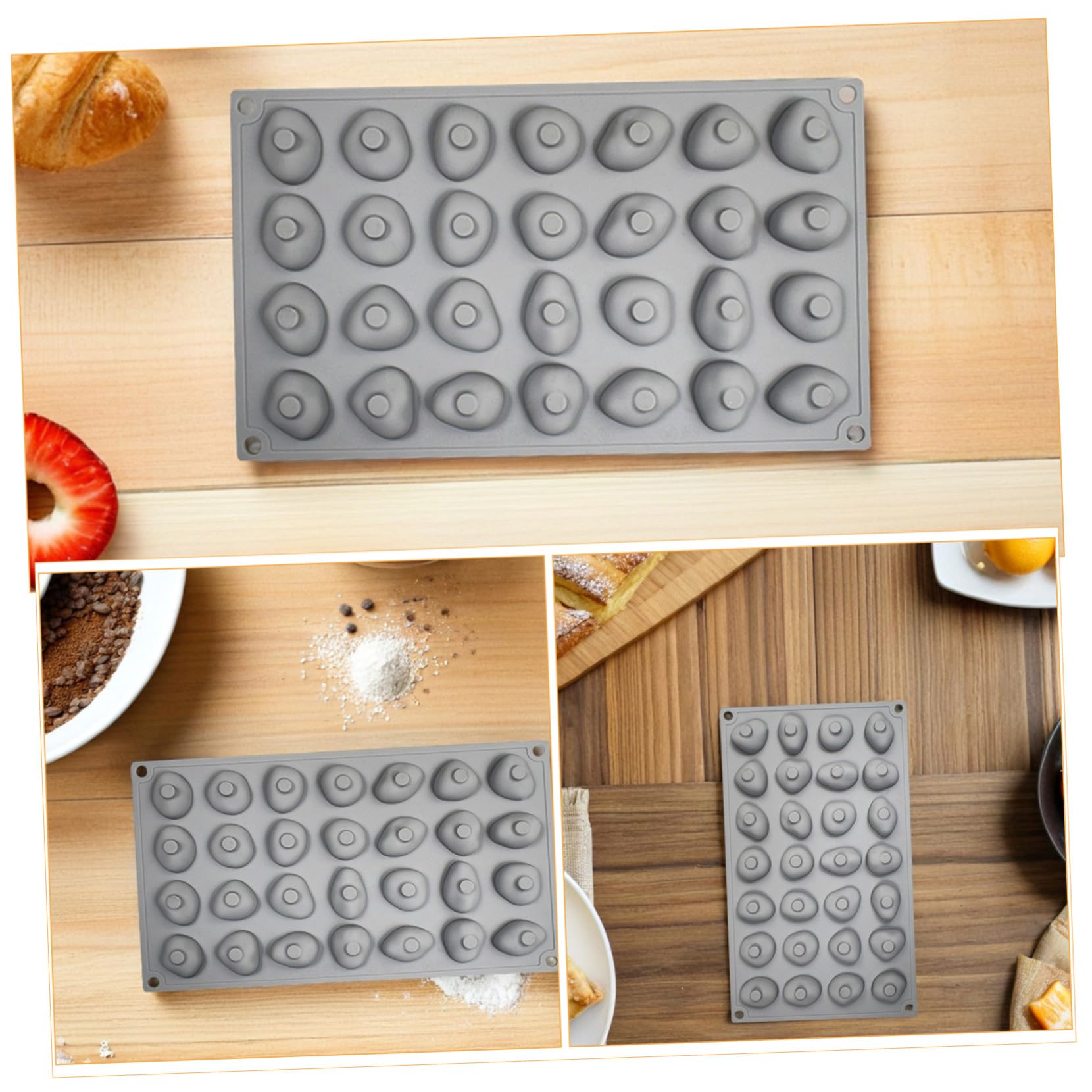 2 Pezzi Stampo Per Caramelle A Forma Di Ciottoli Stampo Da Cucina In Silicone Per Cioccolato Stampi Per Fondente Stampi Per Tartufi Al Cioccolato Per Ghiaccio A