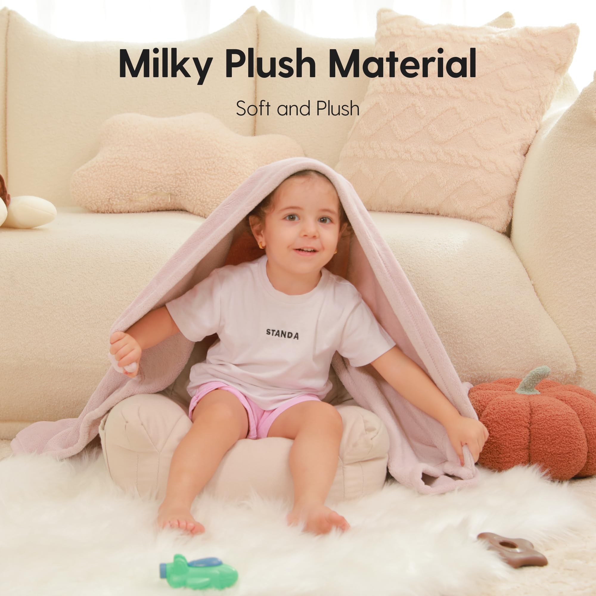 Soft Milky Plush Baby Blanket - 40x40 Inch Hypoallergenic Newborn Blanket For Crib, Stroller & Gifting - View #6