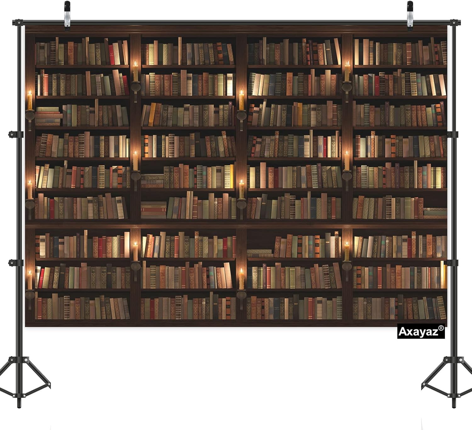 Axayaz Bookshelf Wall Tapestry 80x60 Inch Library Books