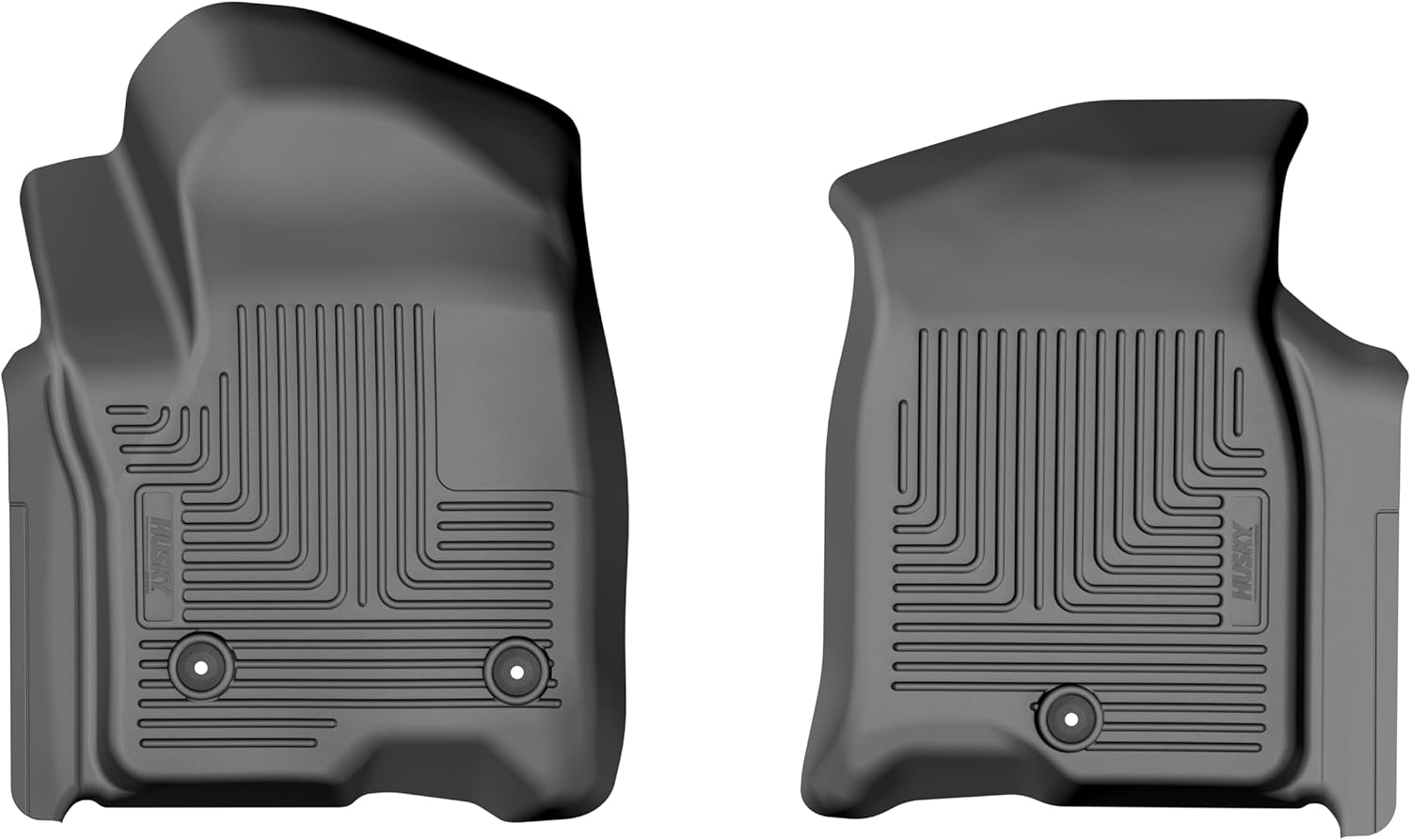 Husky Liners Weatherbeater Floor Mats | Fits 2021-2026 Cadillac Escalade, (Includes ESV), Chevrolet Suburban & Tahoe, GMC Yukon (Includes XL) | Front Row, 2-pc Black - 13661