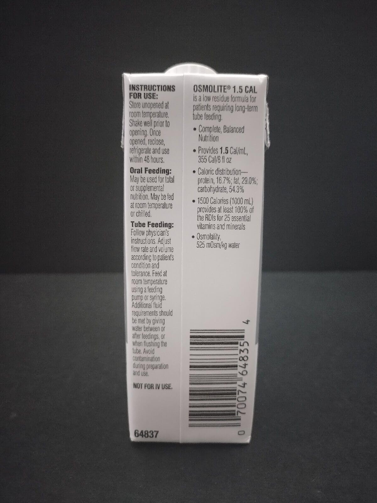 1.5 Cal Unflavored High-Protein High-Calorie Nutrition 8 oz Cans - Case of 24 Model 57469 product thumbnail 4