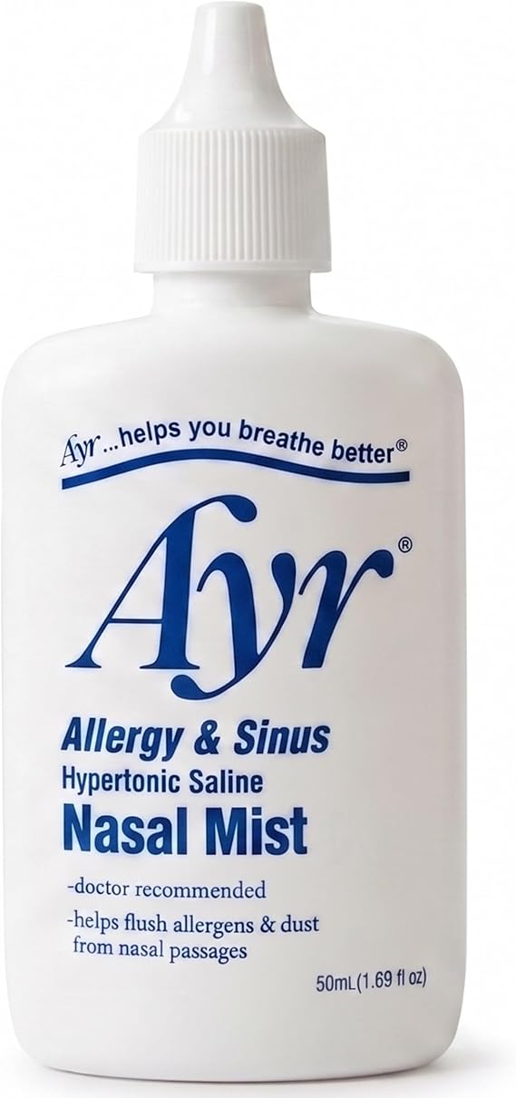Ayr Allergy and Sinus Hypertonic Saline Nasal Mist Spray, 1.69 Fluid Ounce